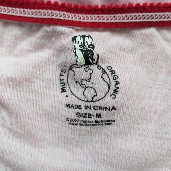 Mutts Organic Imagine Love Spaghetti Strap Top Women's Medium Pink Cotton - Picture 4 of 8